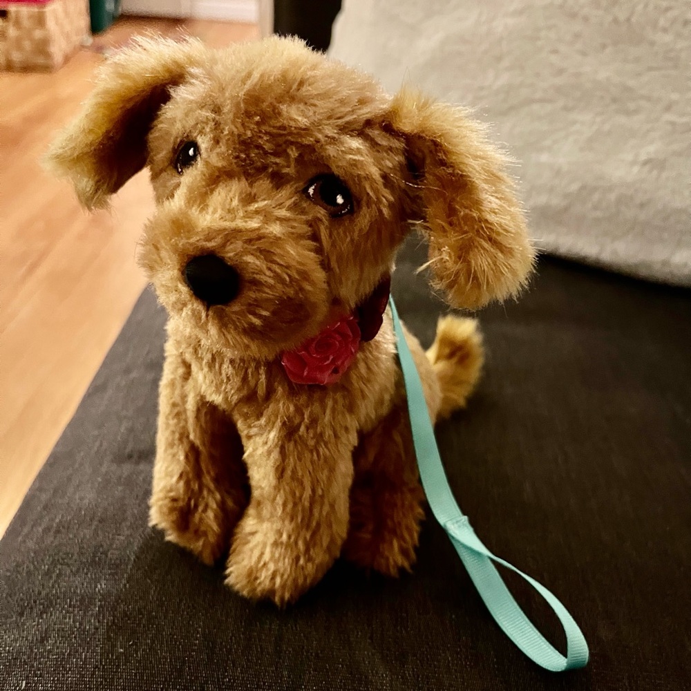 American girl small plush dog golden retriever brown